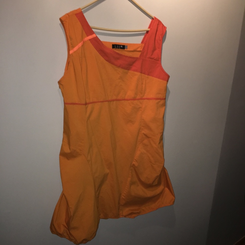 Funky lines orange dress that was worn once
